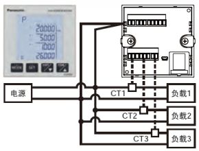 電源相同，單相2線的情況下，最多可同時測量3電路。